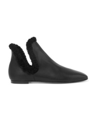 The Row Eros Med Leather Ankle Boots