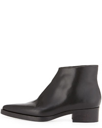 Stella McCartney Faux Leather Point Toe Ankle Bootie Black