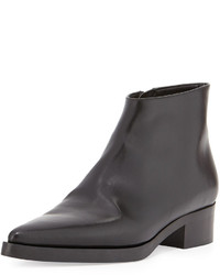 Stella McCartney Faux Leather Point Toe Ankle Bootie Black