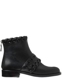 Fendi 20mm Eyelets Leather Ankle Boots