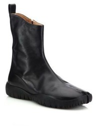 Maison Margiela Flat Leather Ankle Boots