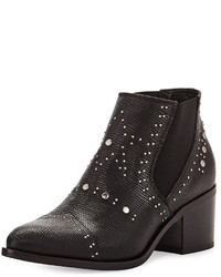 Andre Assous Frankie Embossed Leather Bootie Black