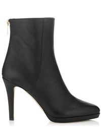 Jimmy Choo Gia Grainy Calf Leather Round Toe Ankle Boots