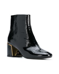 Tory Burch Gold Tone Appliqu Ankle Boots