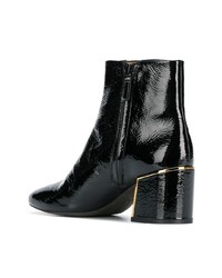 Tory Burch Gold Tone Appliqu Ankle Boots