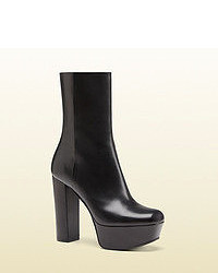 Gucci Leather Platform Ankle Boot