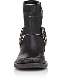 Balenciaga Harness Strap Leather Ankle Boots