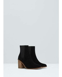 Mango Outlet Heel Leather Ankle Boot