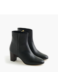 J.Crew Heeled Ankle Boots In Leather
