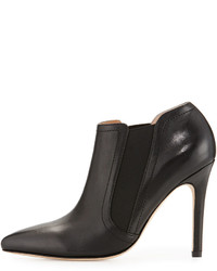 Halston Heritage Wendy Leather Pointed Bootie Black