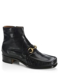 Gucci Horsebit Leather Ankle Boots