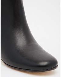 H by Hudson Hudson London Chime Black Leather Heeled Ankle Boots