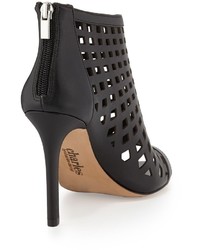 Charles David Infusion Caged Leather Bootie Black