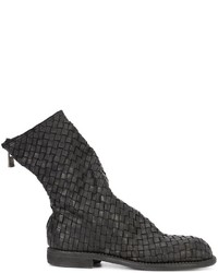 Guidi Interlaced Leather Ankle Boots