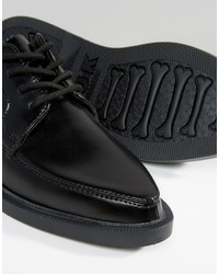 T.U.K. Jam Point Lace Up Leather Flat Shoes