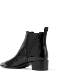 Acne Studios Jensen Patent Leather Ankle Boots Black