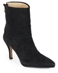 Adrienne Vittadini Jl Leather Cuffed Ankle Boots