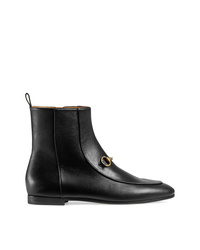 Gucci Jordaan Leather Ankle Boot