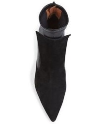 Givenchy Kali Line Suede Leather Point Toe Booties