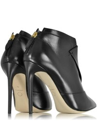 Olgana Paris La Comtesse Black Leather Ankle Boot