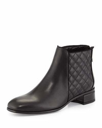 Aquatalia Lacey Quilted Leather Bootie Black
