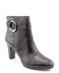 Lauren Ralph Lauren Maisie Black Leather Fashion Ankle Boots