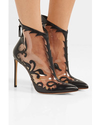Francesco Russo Leather And Pvc Ankle Boots
