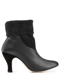 Repetto Leather And Suede Ankle Boots