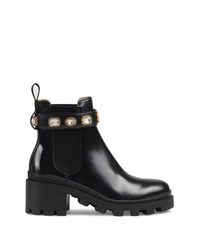 Gucci Leather Ankle Boot With Belt