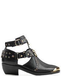 Balmain Leather Ankle Boots