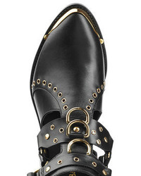 Balmain Leather Ankle Boots