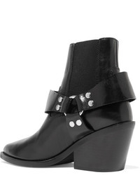 MM6 MAISON MARGIELA Leather Ankle Boots Black