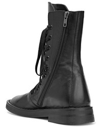 Ann Demeulemeester Leather Ankle Boots Black