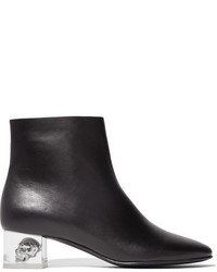 Alexander McQueen Leather Ankle Boots Black