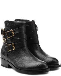 Rupert Sanderson Leather Ankle Boots With Buckled Straps