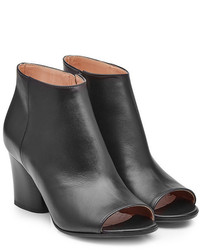 Maison Margiela Leather Ankle Boots With Open Toe
