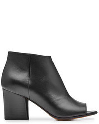 Maison Margiela Leather Ankle Boots With Open Toe