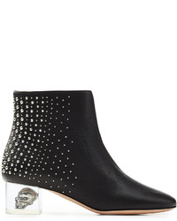 Alexander McQueen Leather Ankle Boots With Skull Heel
