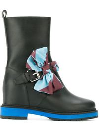 Fendi Leather Boots With Bow Detail