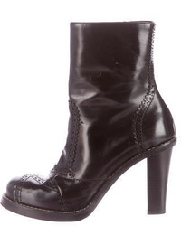 Balenciaga Leather Brogue Ankle Boots