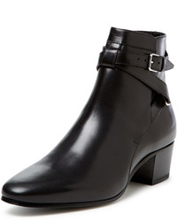 Wyatt Leather Buckle Ankle Boots