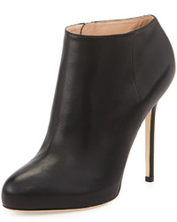 Sergio Rossi Leather High Heel Ankle Bootie Black