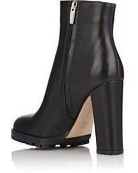 Gianvito Rossi Leather Side Zip Ankle Boots