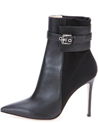 Gianvito Rossi Leather Stretch Back Ankle Boot Black