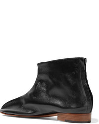 Martiniano Leone Leather Ankle Boots Black