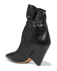 Isabel Marant Lileas Ruched Leather Ankle Boots