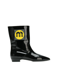 Miu Miu Logo Patch Ankle Boots