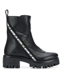Love Moschino Logo Strap Boots
