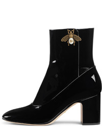 Gucci Lois Patent Leather Bee Bootie