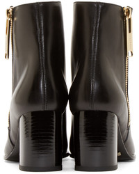Burberry London Black Leather Ankle Boots